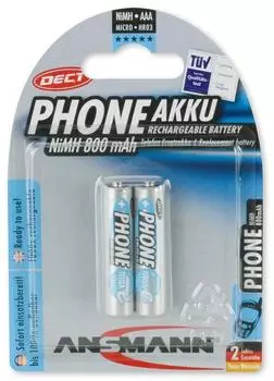 Ansmann AAA / HR03 Phone DECT 2 St. (5035332) Ansmann AAA / HR03 Phone DECT 2 St. (5035332)