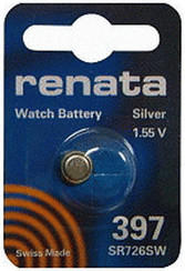 Renata Typ 397 Knopfzelle Silberoxid Batterie 1,55V 32 mAh