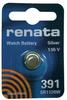 Renata 391 SR1120W Silberoxid-Uhrenbatterie, 1,55 V, Blisterverpackung