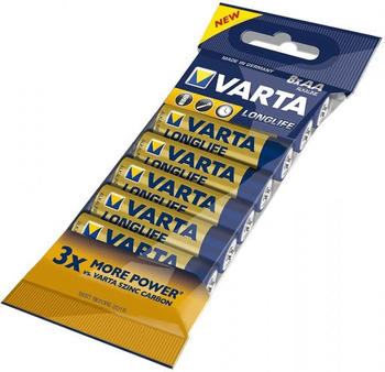 Varta Longlife Extra 8AA Alkali-Mangan Batterie 1,5V (8 St.)