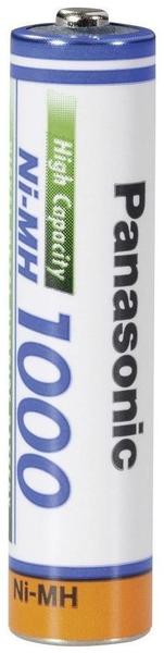 4 Akkus AAA 1000mAh Panasonic High Capacity micro Batterie NiMH BK-4HGAE//BF1 R3