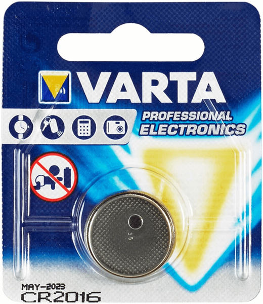 Varta Electronics Knopfzelle CR2016 Batterie 3V 90 mAh