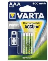 Varta Akku Recharge Phone 58398, 1,2 V, 800 mAh, AAA, NiMH, 2 St&uuml;ck