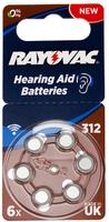 Rayovac Extra Advanced H&ouml;rger&auml;tebatterien - Typ 312 PR41 Braun - 6er Packung