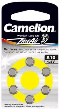 Camelion A10 Knopfzelle PR70 Zink-Luft Batterie 1,4V (6 St.) Camelion A10 Knopfzelle PR70 Zink-Luft Batterie 1,4V (6 St.)