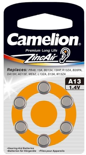 Camelion Premium Long Life A13 Knopfzelle PR48 1,4V (6 St.)