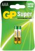 GP Super Alkaline Batterie AAAA Mini, LR61, 1,5Volt - 2 Stück, AAAA, LR8D425
