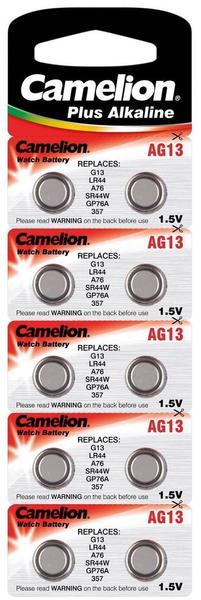 Camelion Premium Alkaline Knopfzelle AG13/LR44 Batterie 1,5V 138 mAh (10 St.)