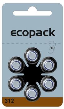 VARTA Ecopack ZA 312 Knopfzellen 180 mAh, 1,4V (6 St.)
