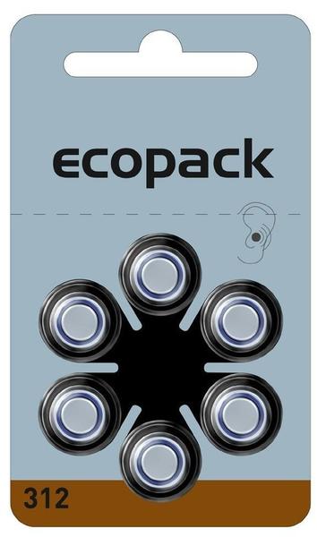 VARTA Ecopack ZA 312 Knopfzellen 180 mAh, 1,4V (6 St.)
