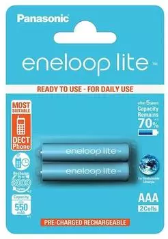 Panasonic eneloop lite Ready-to-Use AAA NiMH 1,2V 550 mAh (2 St.) Panasonic eneloop lite Ready-to-Use AAA NiMH 1,2V 550 mAh (2 St.)