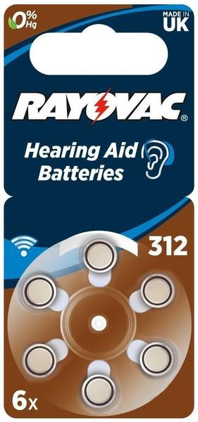 Rayovac Acoustic Special 312 Zink-Luft Batterie 1,4V 160 mAh (6 St.)