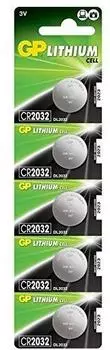 GP Lithium Cell CR2032, (5 St.)