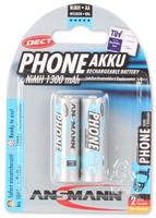 ANSMANN AA DECT NiMH Akku 1.300 mAh 2er Pack