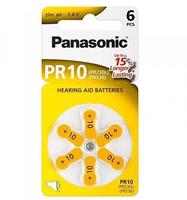 Panasonic 2A712249, Panasonic Gr. 10 H&ouml;rger&auml;tebatterien 6er Blister PR70 Gelb PR-10