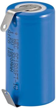 Wentronic Akku Ni-Cd SUB-C 1,2 V 1800 mA