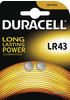 Duracell LR43, 2 Stück Alkaline-Knopfzellenbatterien