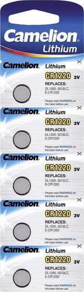 Camelion CR1220 Knopfzelle Batterie 3V 38 mAh (5 St.)