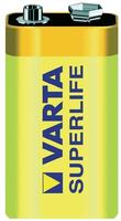VARTA Batterie Zink-Kohle, E-Block, 6F22, 9V Superlife, Einzelpackung im Blister