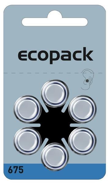 VARTA Ecopack ZA 675 Knopfzellen 630 mAh, 1,4V (6 St.)