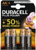 Duracell Batterien Plus Power, AA, Mignon, R6, LR6, 1,5 V, 4 Stück, Grundpreis: