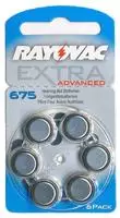 Rayovac Extra Advanced H&ouml;rger&auml;tebatterien - PR44 Typ 675 Blau - 6er Packung