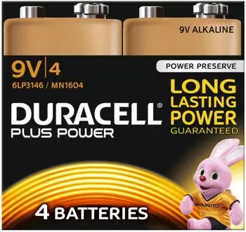 Duracell Plus Power 9V 4 St.