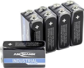 Ansmann Industrial Lithium Batterien 9V E-Block 5 Stck. (1505-0002)