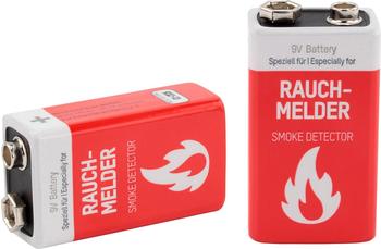 Ansmann Alkaline Batterie für Rauchmelder 9V E-Block 2 Stck. (1515-0006)