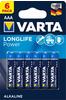 Varta 04903 121 446, Varta LONGLIFE Power AAA Blister 6 (6 Stk., AAA, 1260 mAh)