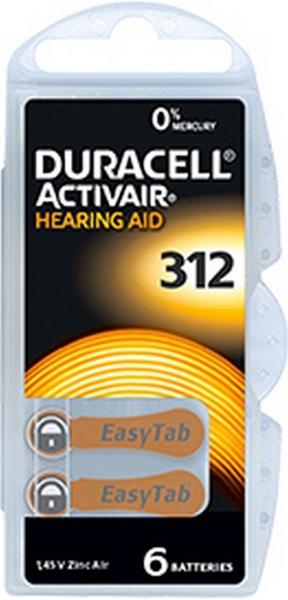 Duracell 312 Activair Hearing Aid 1,4V (6 St.)