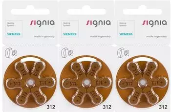 Siemens Signia 312 PR41 Braun 24607 (6 Stk.)