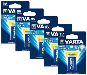 Varta High Energy 9V 5 St. (4922)