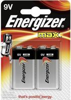 Energizer - 9V Block Max 6LR22 Batterien - 2er Packung