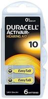Duracell - H&ouml;rger&auml;tebatterie Za 10 1.45 V 6 St. 90 Mah Zink-luft Activair 10