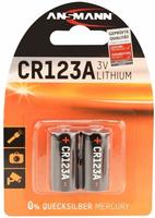 Ansmann 1510-0023, Ansmann CR17335 Fotobatterie CR123A Lithium 1375 mAh 3V 2St.