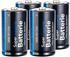 Pearl Sparpack Alkaline Batterien Mono 1,5V Typ D im 4er-Pack