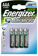 Energizer AAA Micro HR03 NiMH Akku 1,2V 1000 mAh (4 St.)