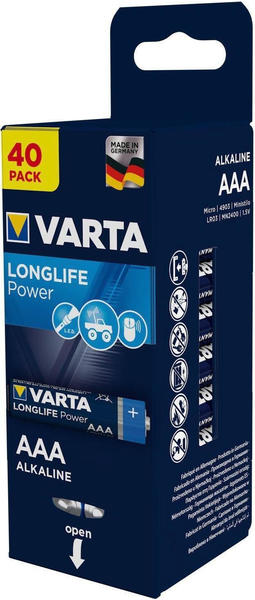 AAA Micro Batterien Allgemeine Daten & Eigenschaften VARTA Longlife Power 40 pc.