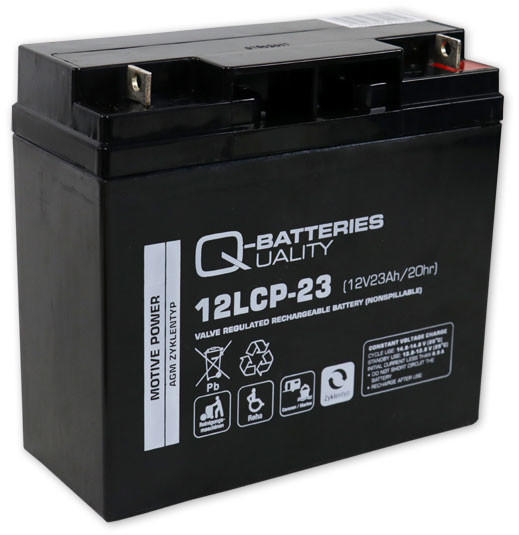 Q-Batteries AGM Zyklen (12LCP-23)