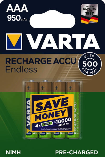 Varta Recharge Accu Endless AAA 950mAh (4 St.)
