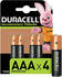 Duracell Rechargeable AAA 750 mAh Batteries, Pack of 4