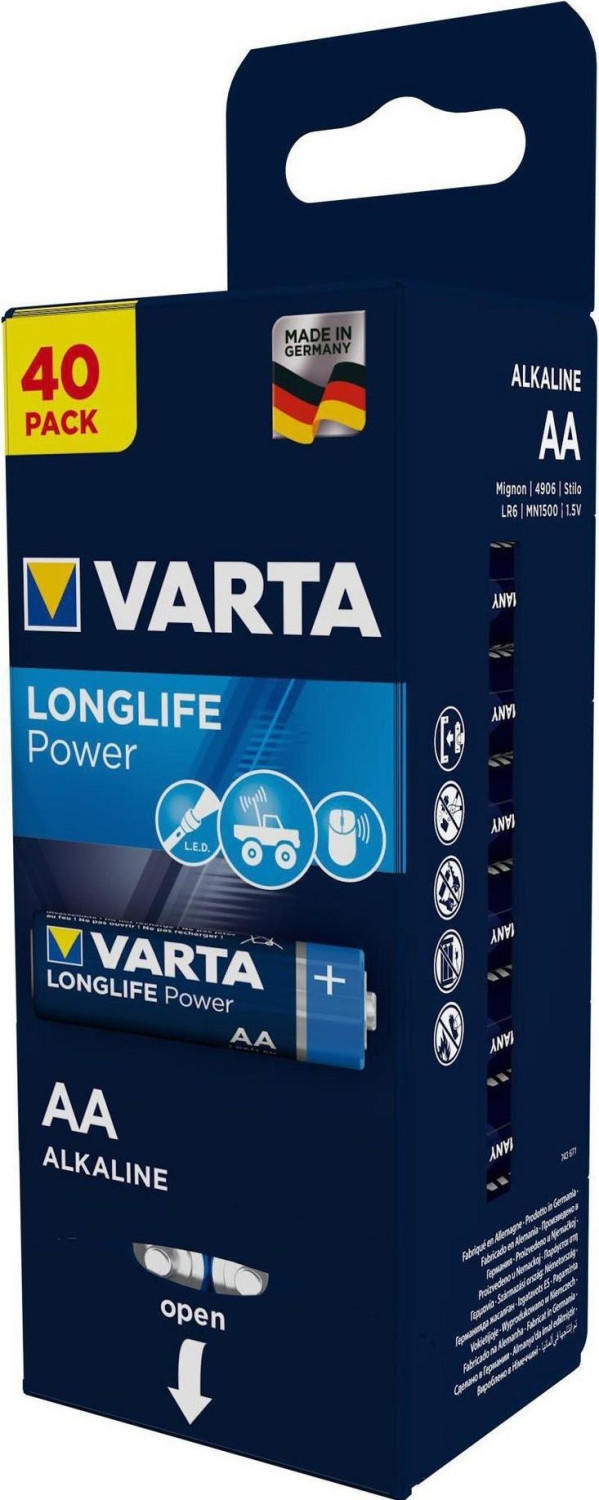 Varta Longlife Power 40 pc. AA Test - ❤️ Testbericht.de Mai 2022