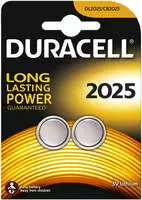 DURACELL Knopfzellen CR2025 Lithium 3,0 V, 2 St.