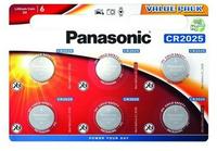 Panasonic 2B370582, PANASONIC Lithiumbatterie (Knopf) CR-2025EL / 6BP 3V (Blister 6