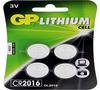 GP Batteries 0602016C4, GP Batteries GP Knopfzelle CR2016 Lithium 3V 4er
