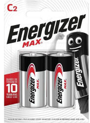 Energizer Max Alkaline C Batteries, 1.5V, 2 Pack