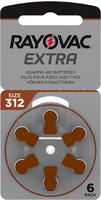 Rayovac Extra Advanced H&ouml;rger&auml;tebatterien - Typ 312 PR41 Braun - 6er Packung