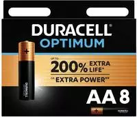 Duracell MN1500 Optimum 8er, Duracell Optimum Mignon (AA)-Batterie Alkali-Mangan 1.5V