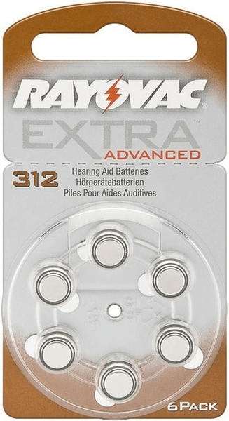 Rayovac 312 Extra Advanced 1,4V 180mAh (6 St.)